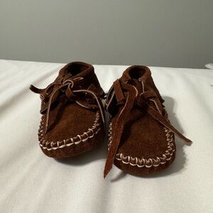 Cozy Brown Kids Moccasins